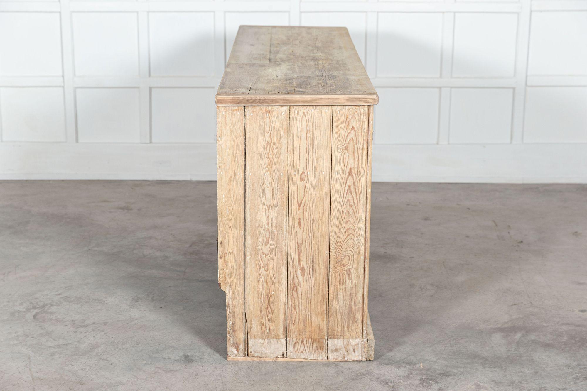 Large English Georgian Pine Dresser Base 6