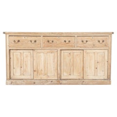 Antique Large English Georgian Pine Dresser Base