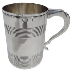 Large English Georgian Sterling Silver Mug