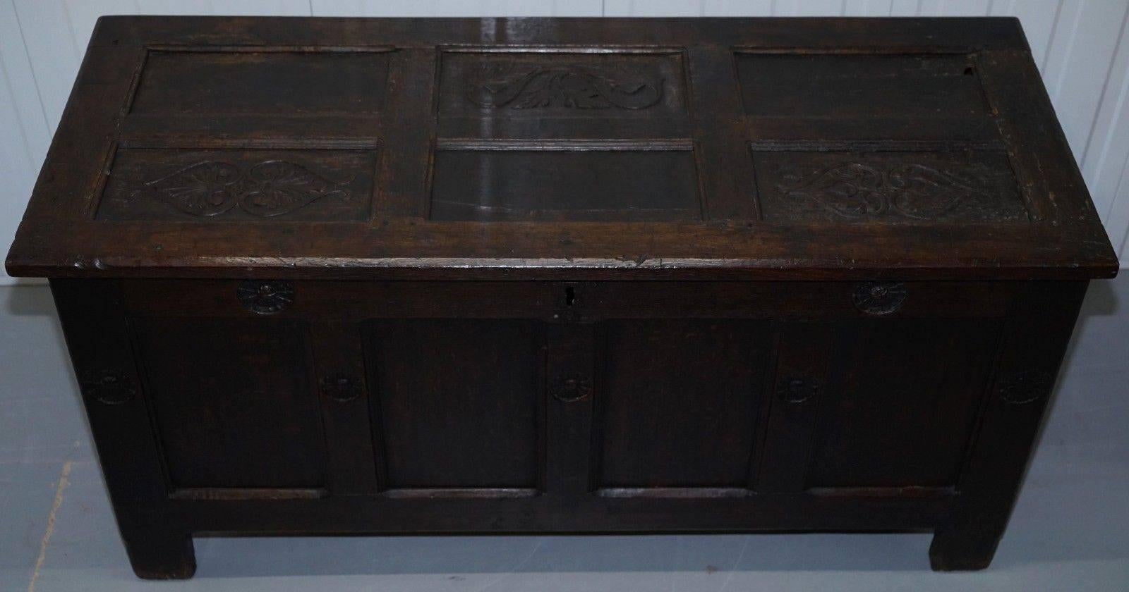 carved chest trunk