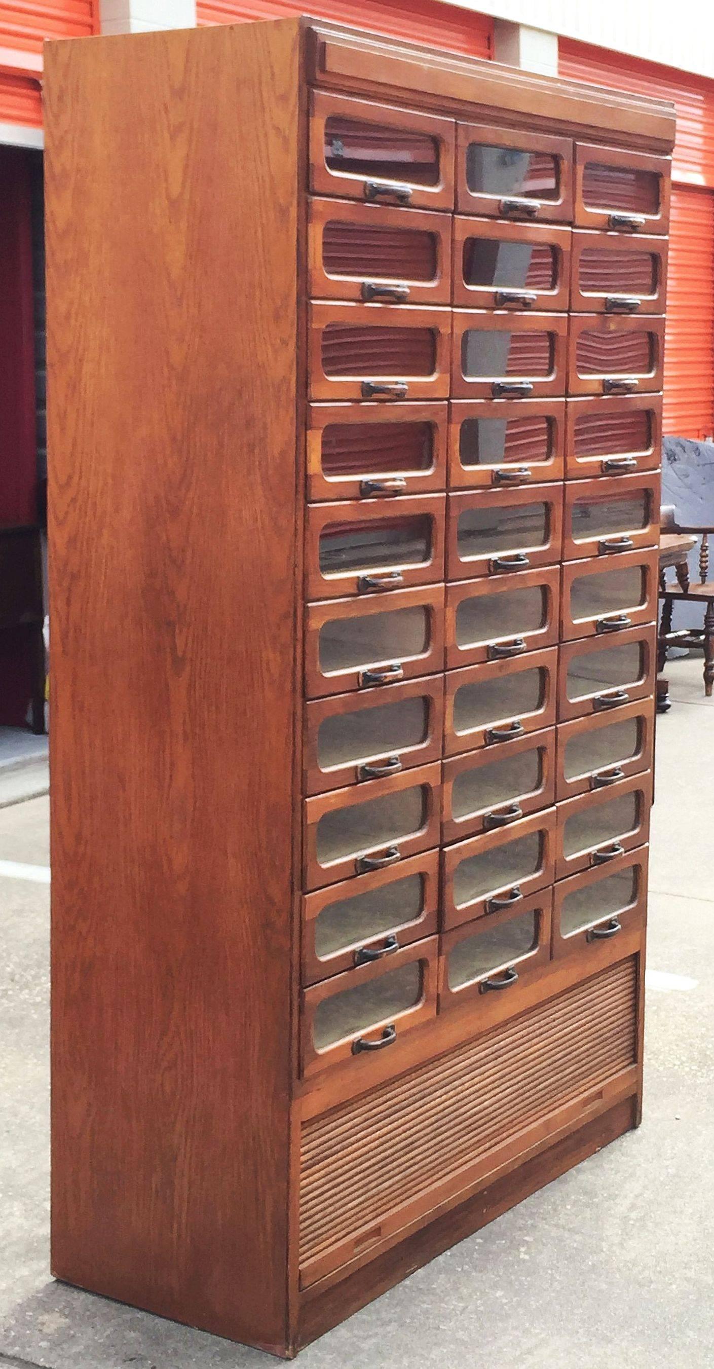 Large English Haberdasher's Cabinet In Excellent Condition In Austin, TX