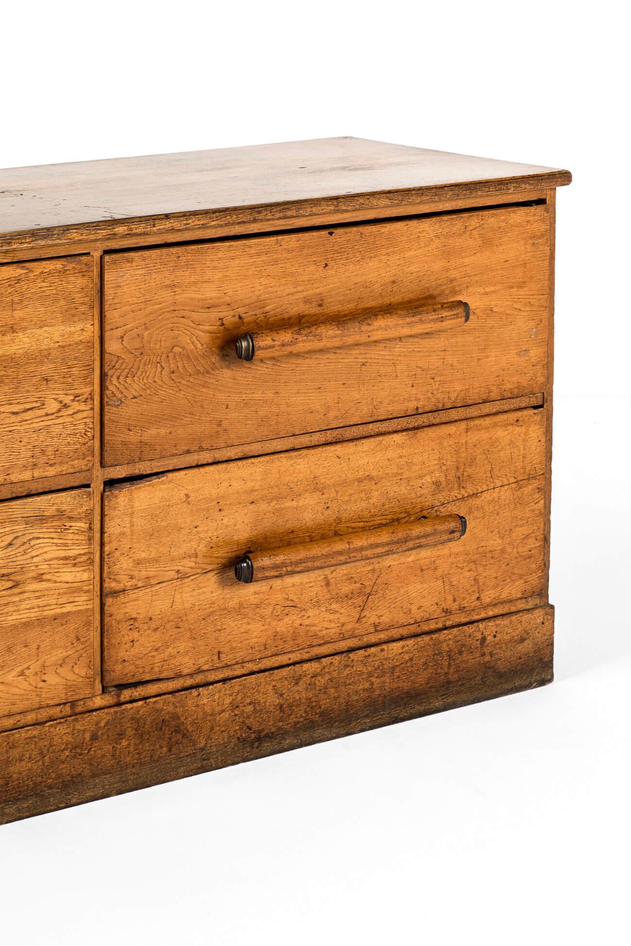 20th Century Large English Haberdashery Drawers For Sale