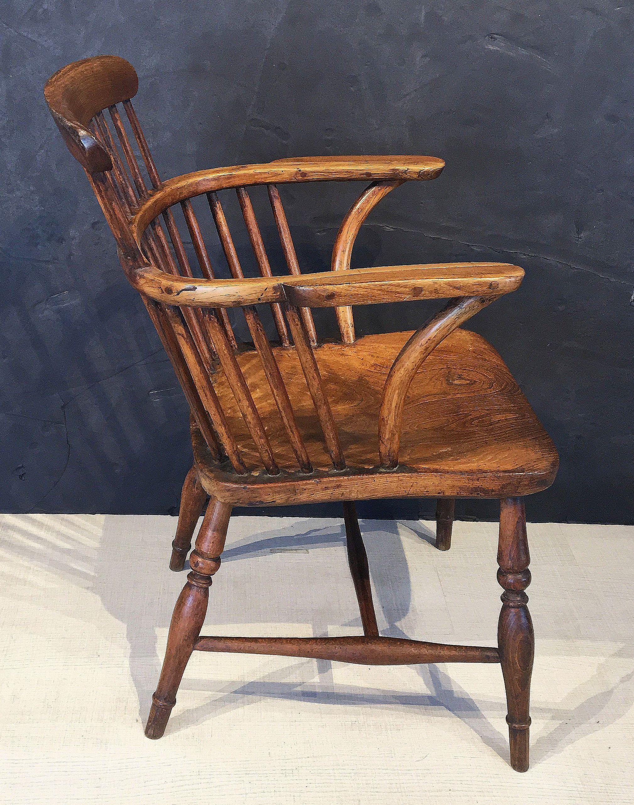 Ash Large English High Back Windsor Armchair