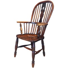 Large English High Back Windsor Armchair