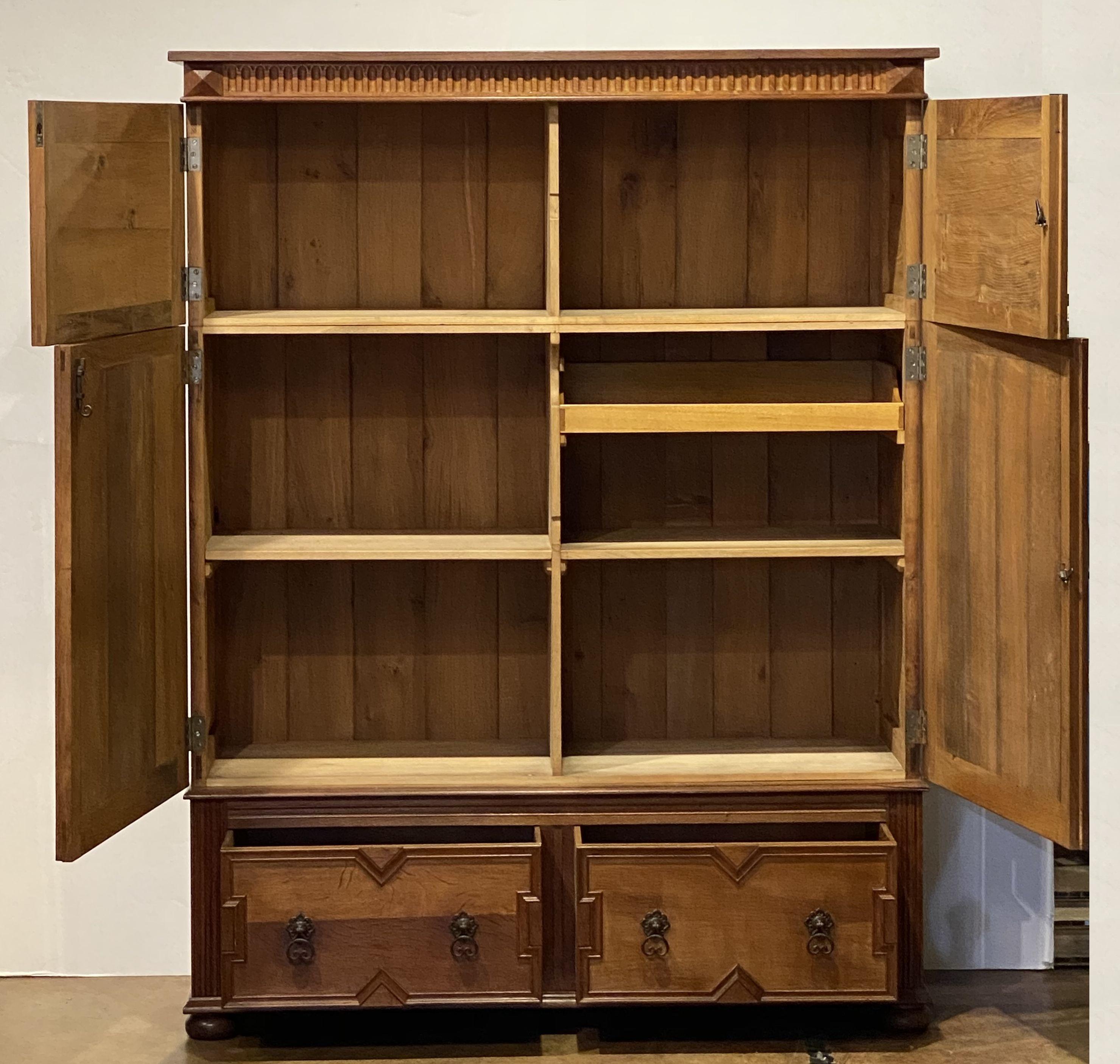 Large English Historical Housekeeper's Cabinet or Cupboard of Oak 4