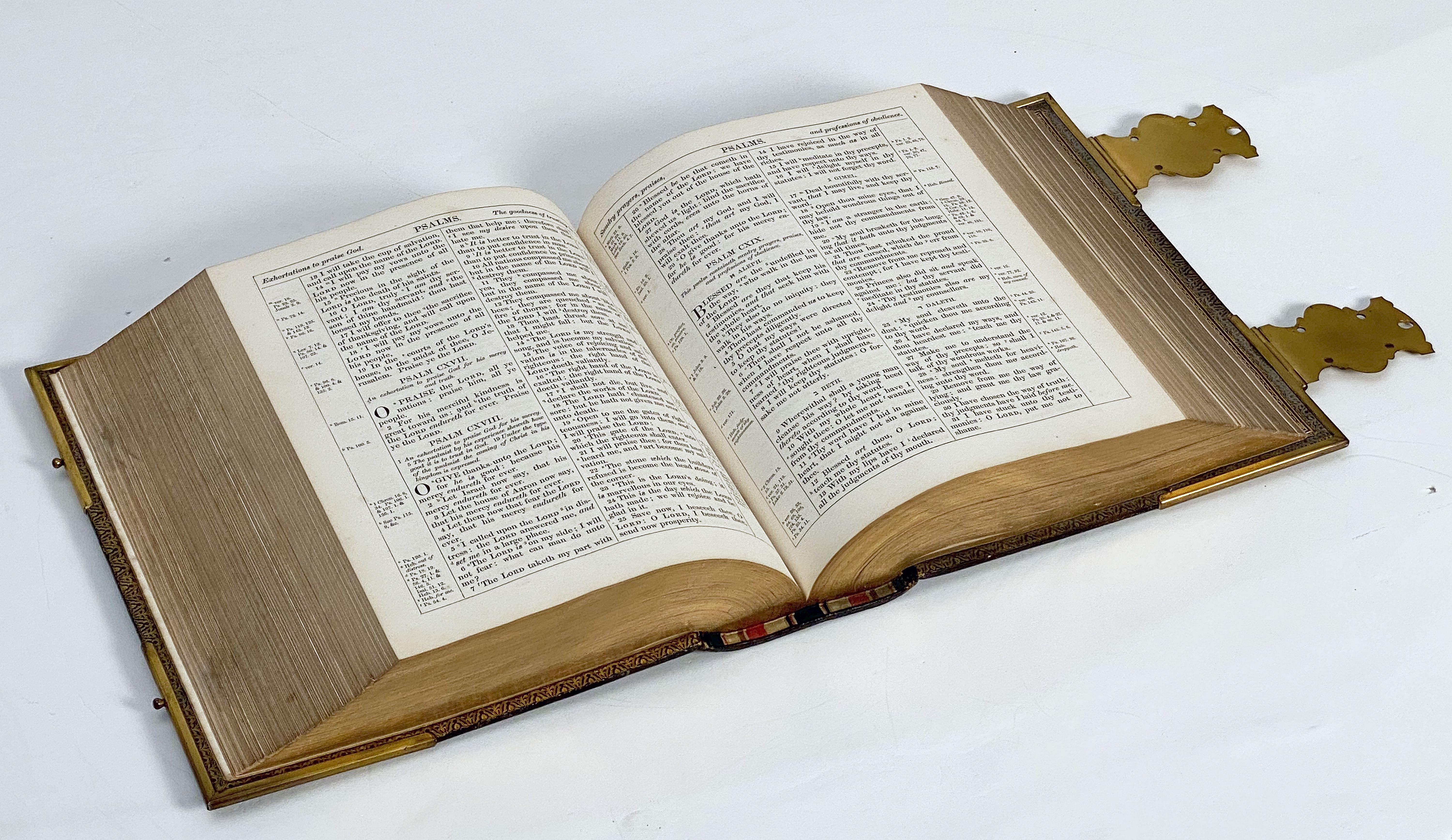 Large English Holy Bible with Clasps from the 19th Century 6