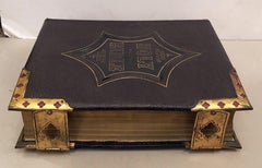 Large English Holy Bible with Clasps from the 19th Century