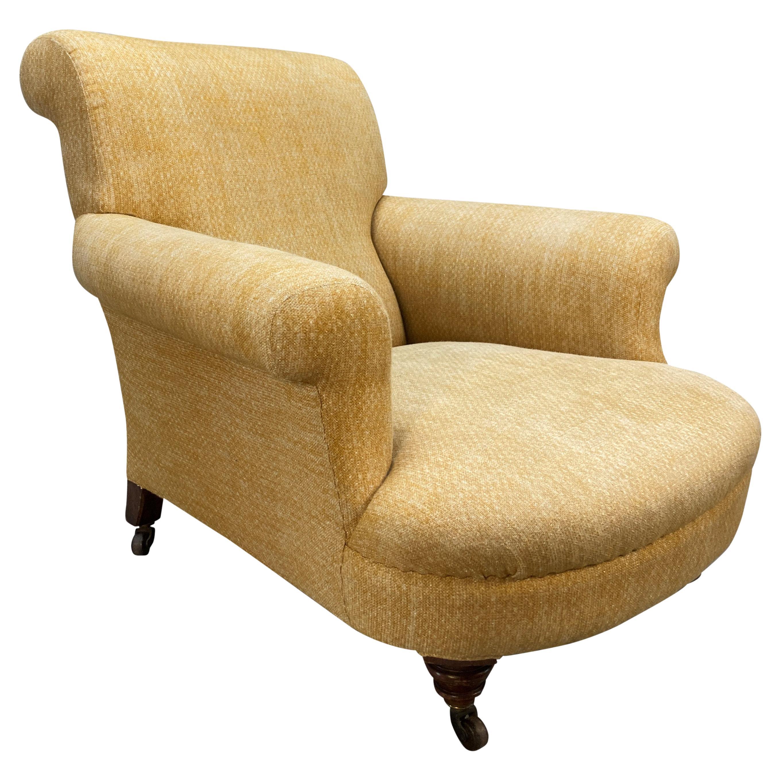 Grande poltrona club inglese in stile Howard and Sons