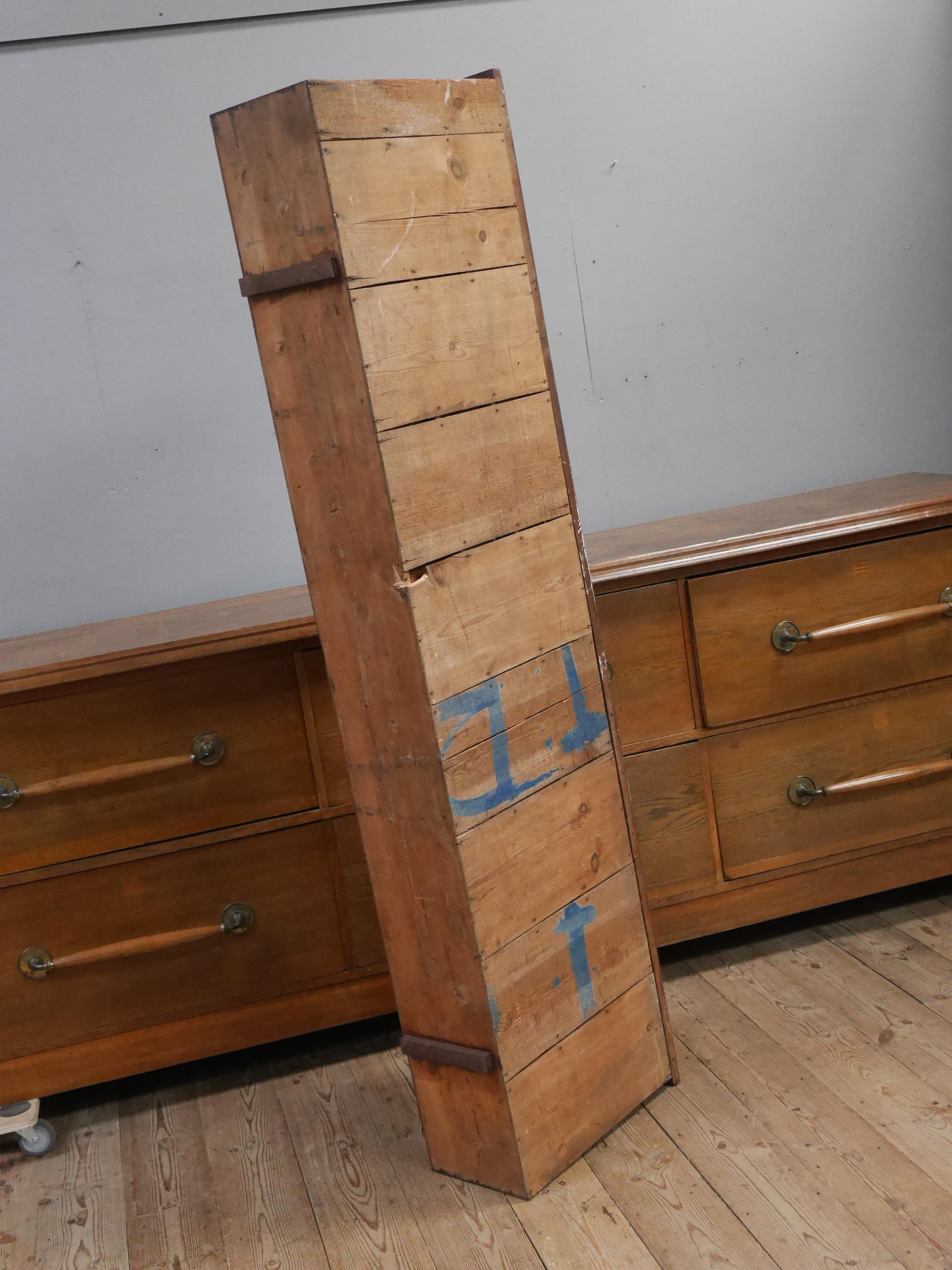 Large English Mahogany Apothecary Drawers c1890 For Sale 4