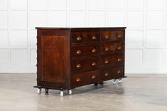 Large English Mahogany Haberdashery Drawers / Counter