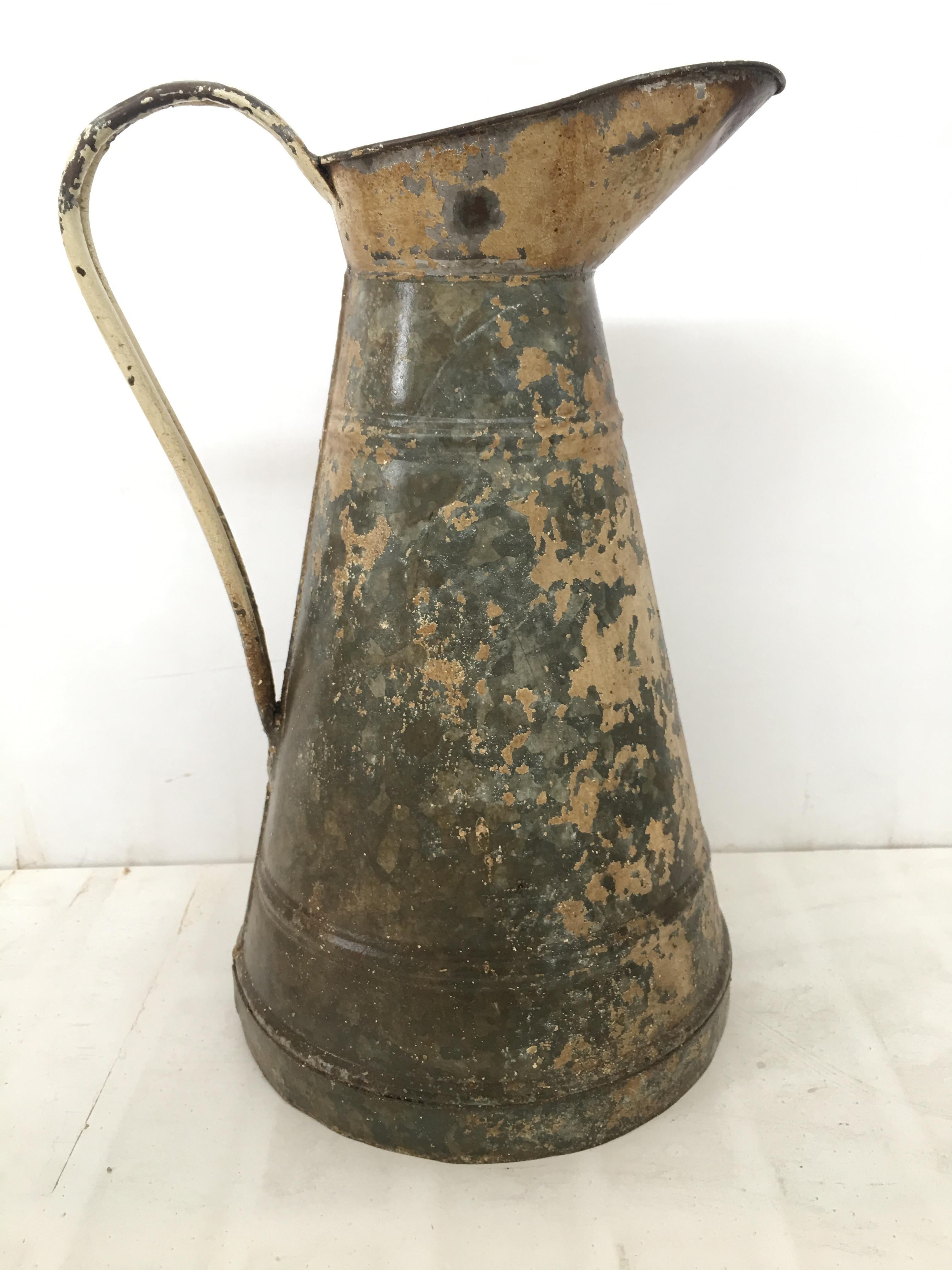 Large English Metal Pitcher, Late 19th Century In Good Condition For Sale In Miami, FL