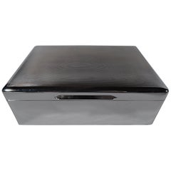 Large English Modern Sterling Silver Box