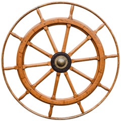 Antique Large English Nautical Wheel