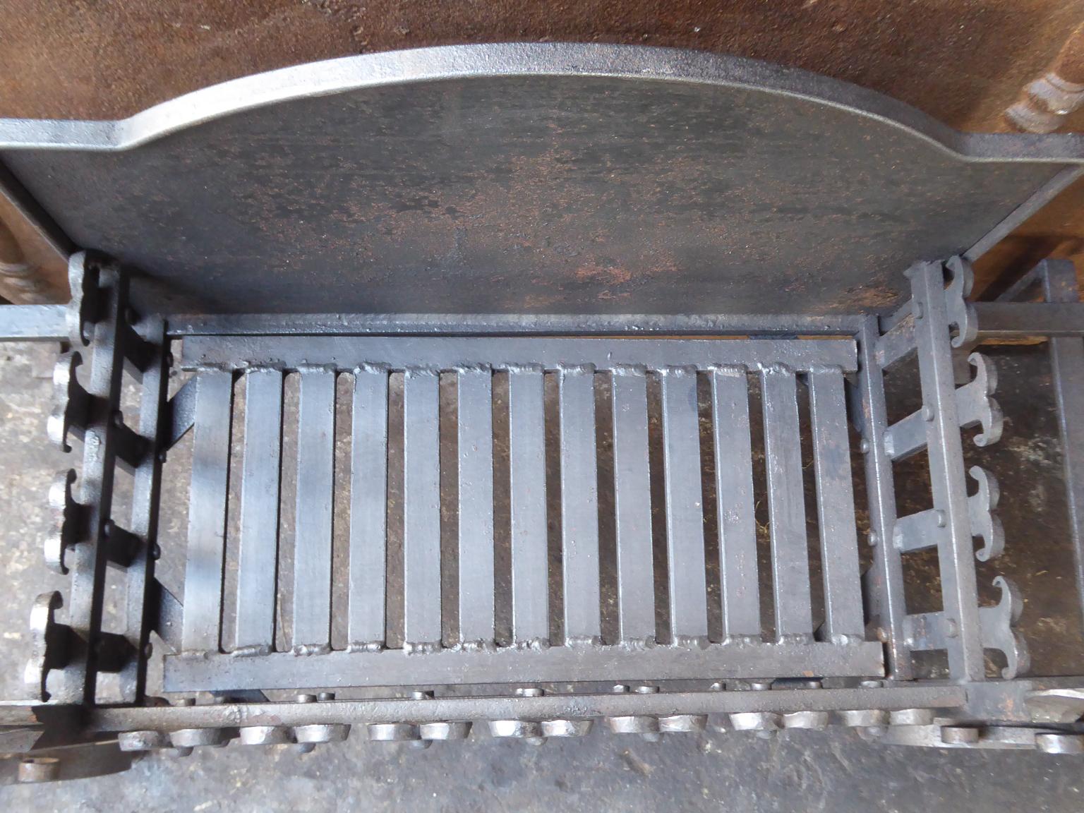 Large English Neo Gothic Fireplace Grate, Fire Grate 5