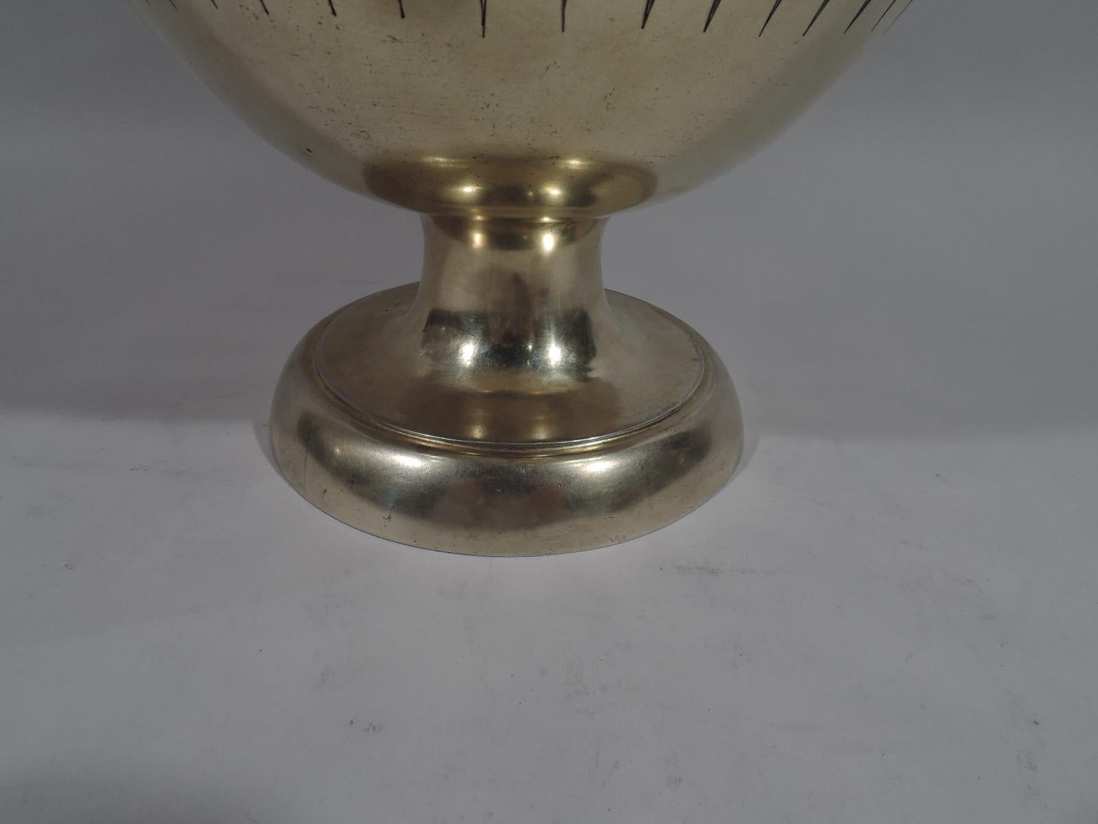 Large English Neo-Grec Gilt Sterling Silver Amphora Trophy Cup 6