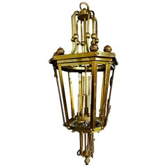 Antique Large English Neoclassic Lantern