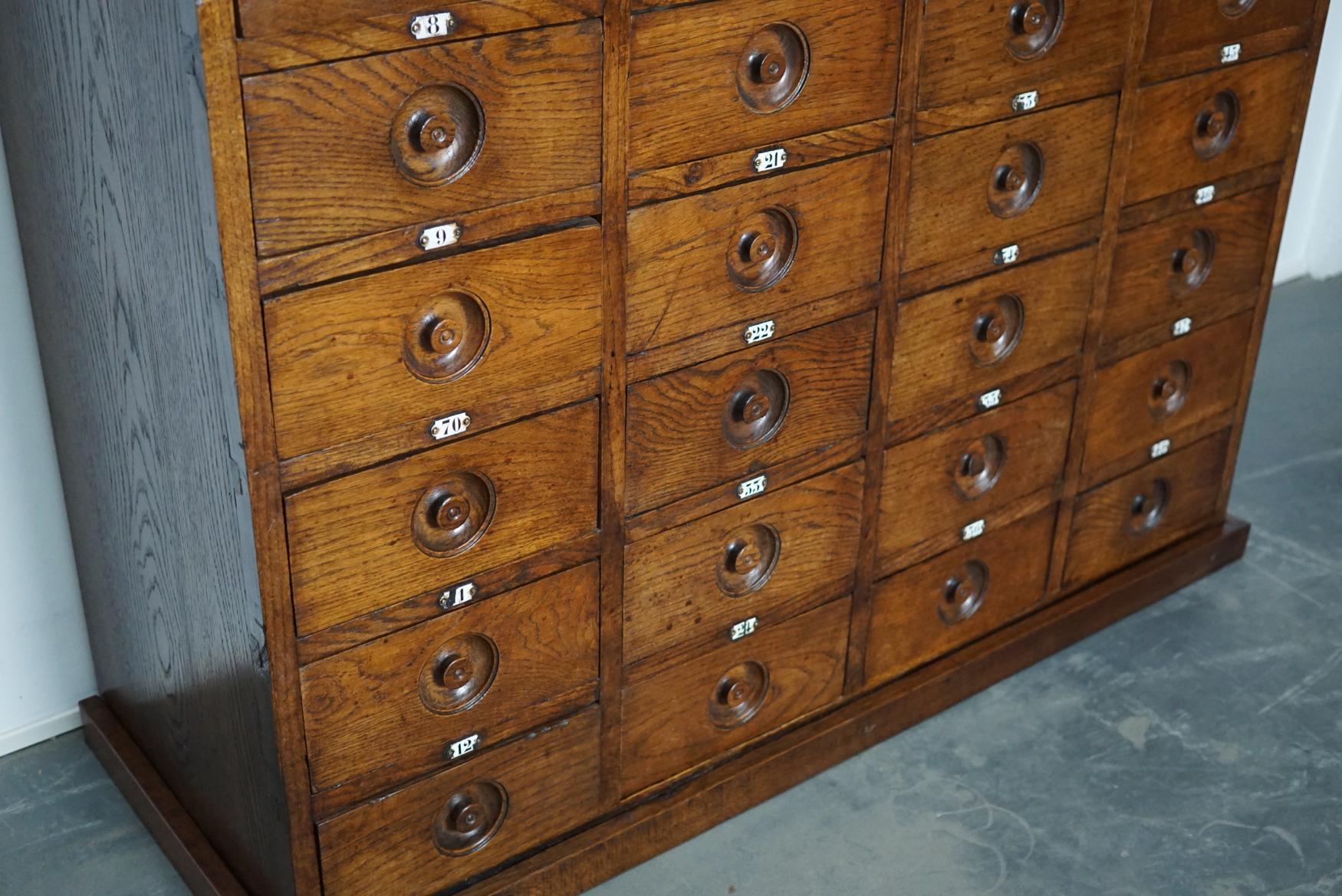 Large English Oak Apothecary Cabinet, 1920s 2