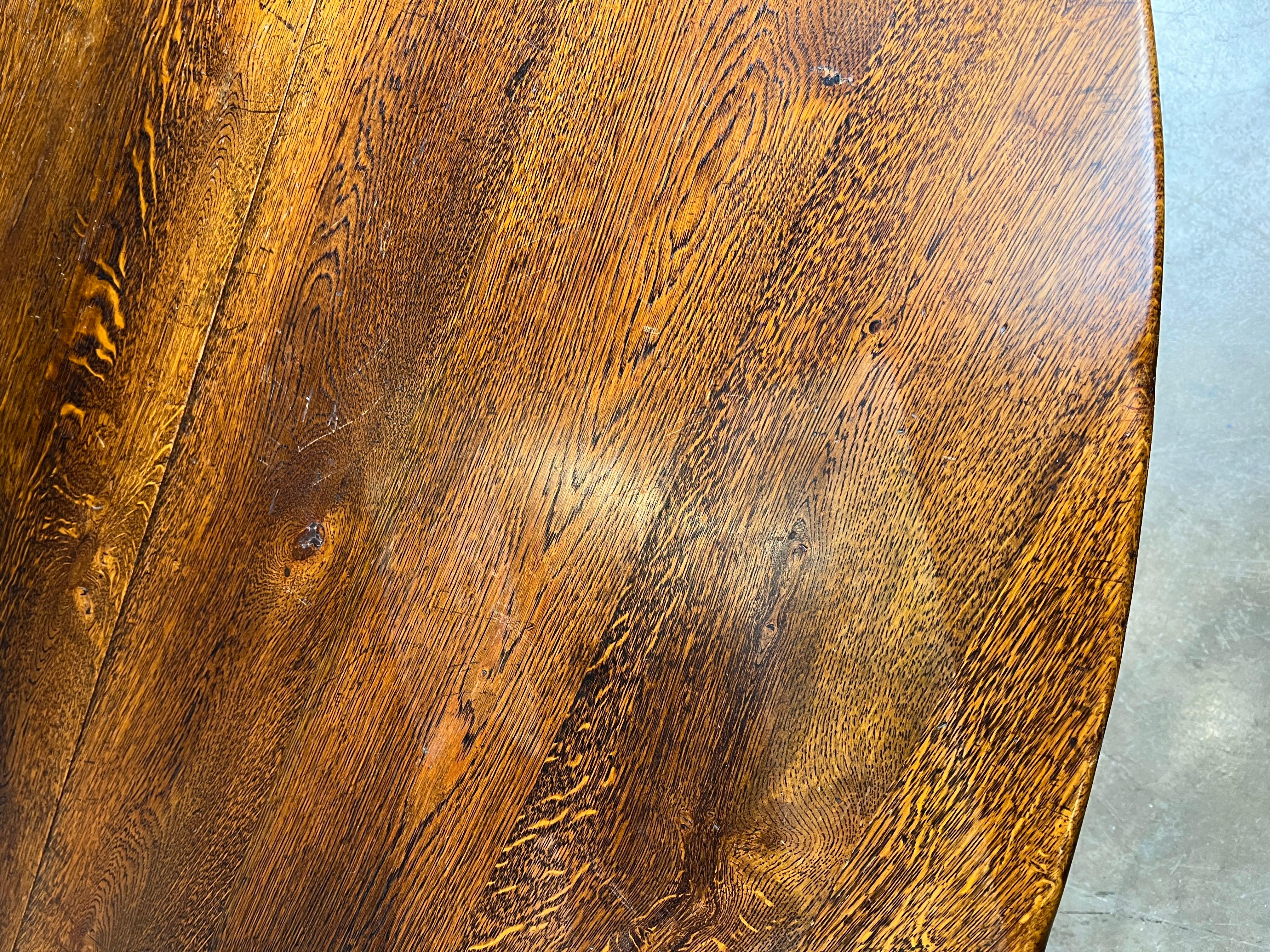 Grande table de salle à manger à abattant en Oak Oak en vente 4