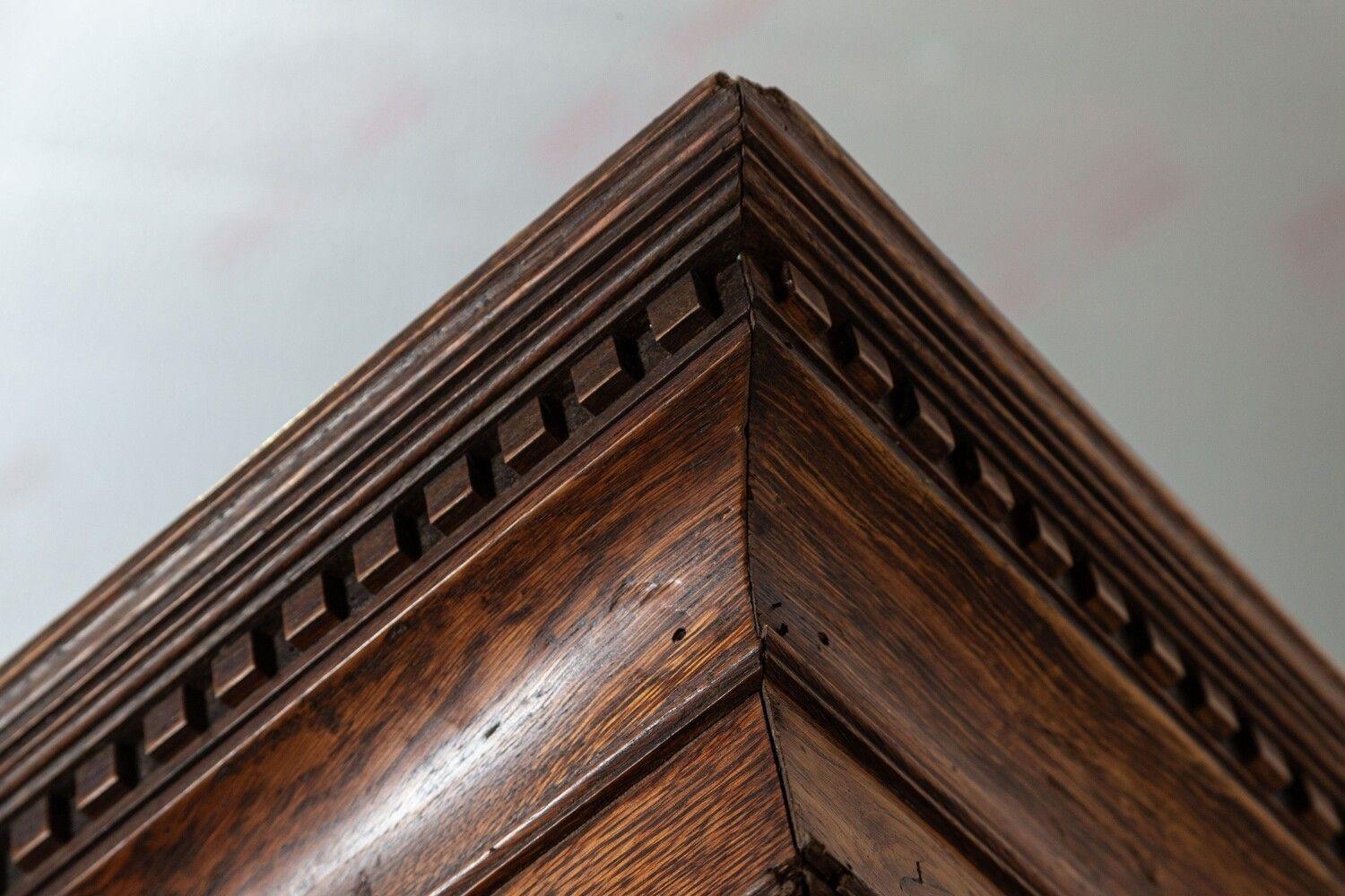 Large English Oak Glazed Bookcase / Vitrine For Sale 6
