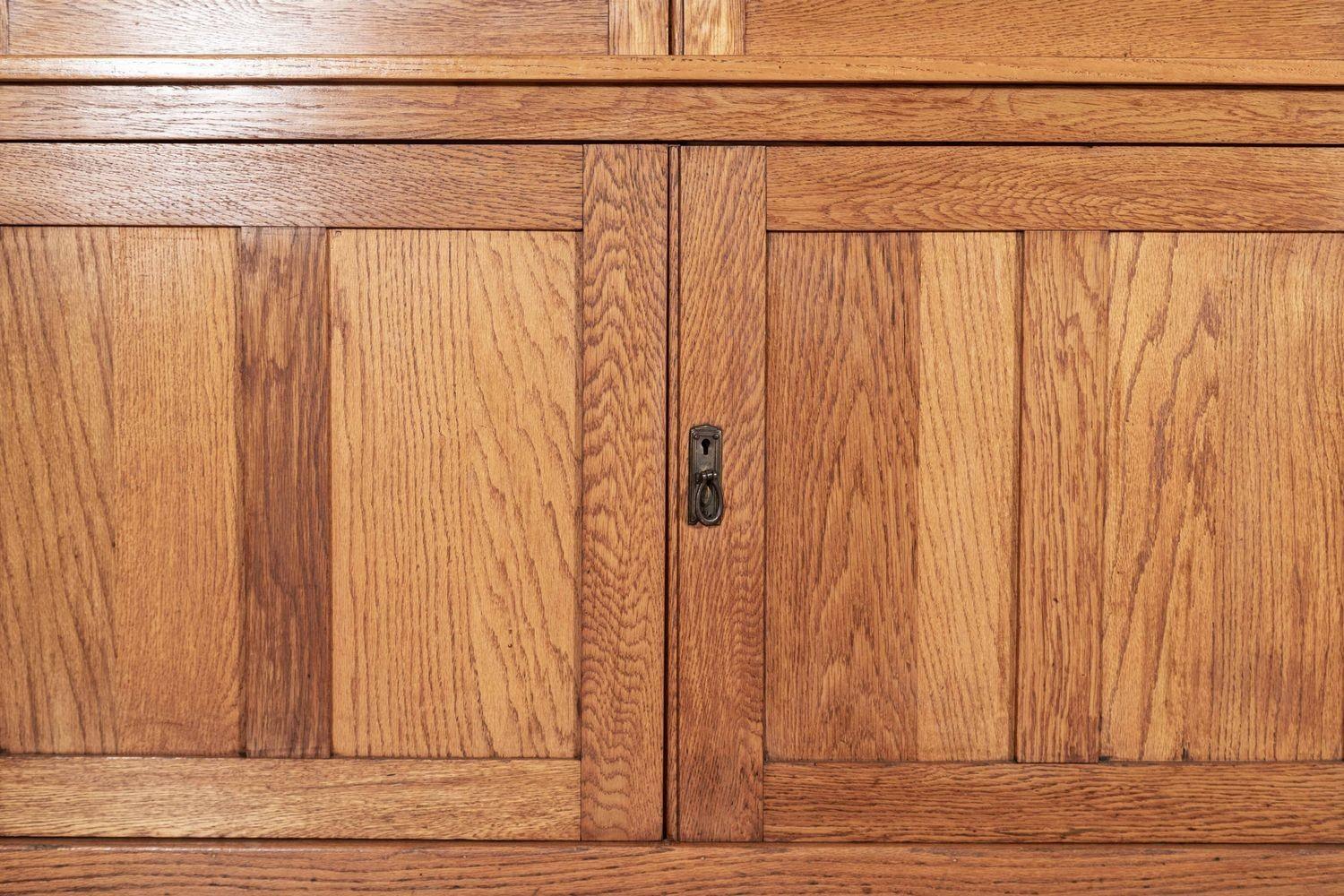 Large English Oak Glazed Dresser 5
