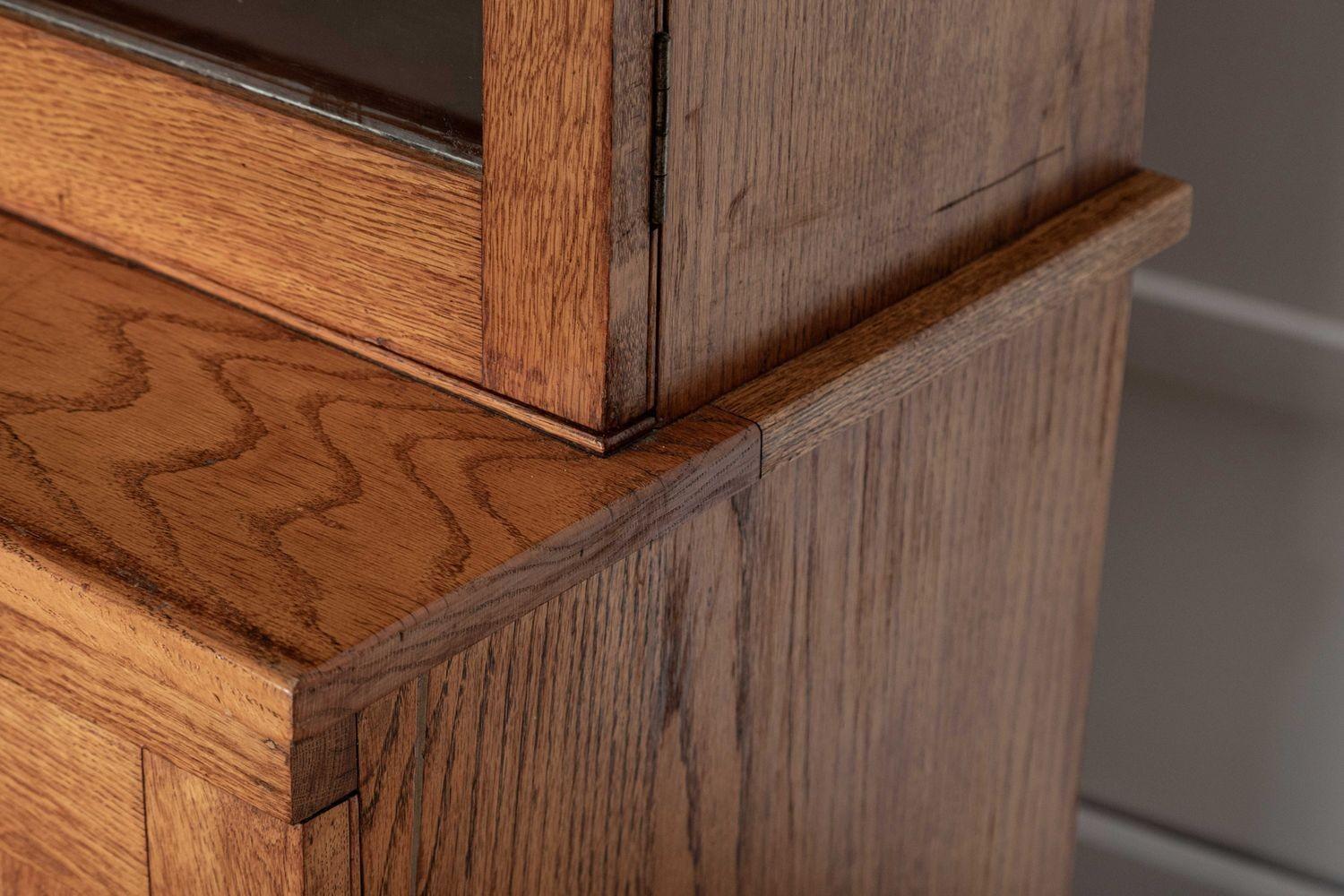 Large English Oak Glazed Dresser 7