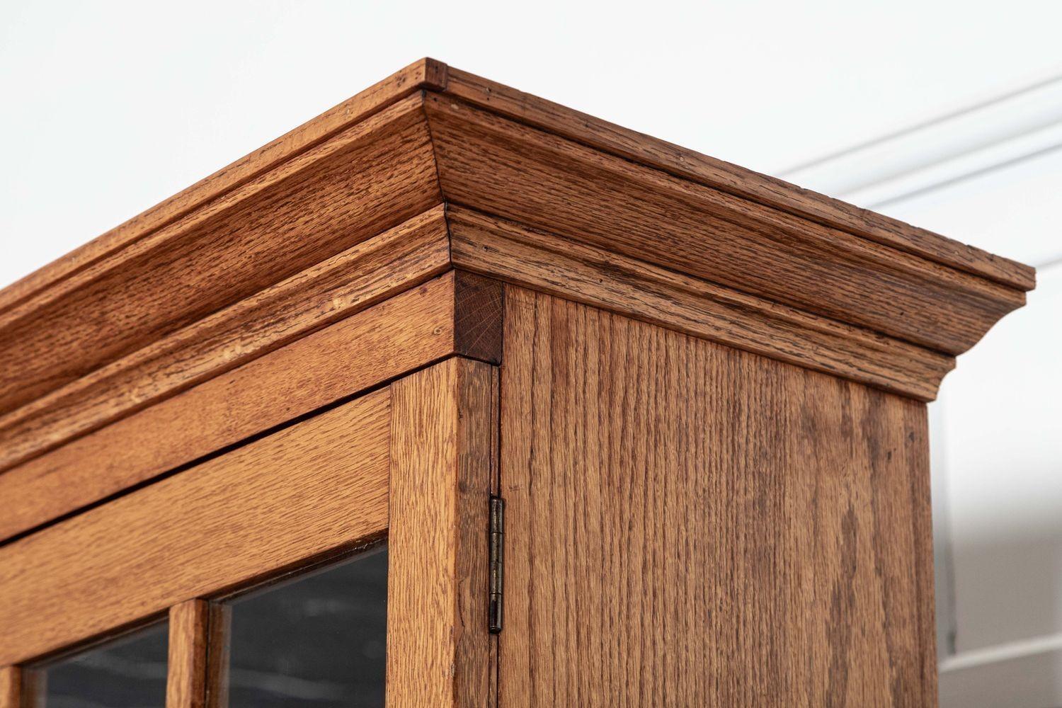 Large English Oak Glazed Dresser 8