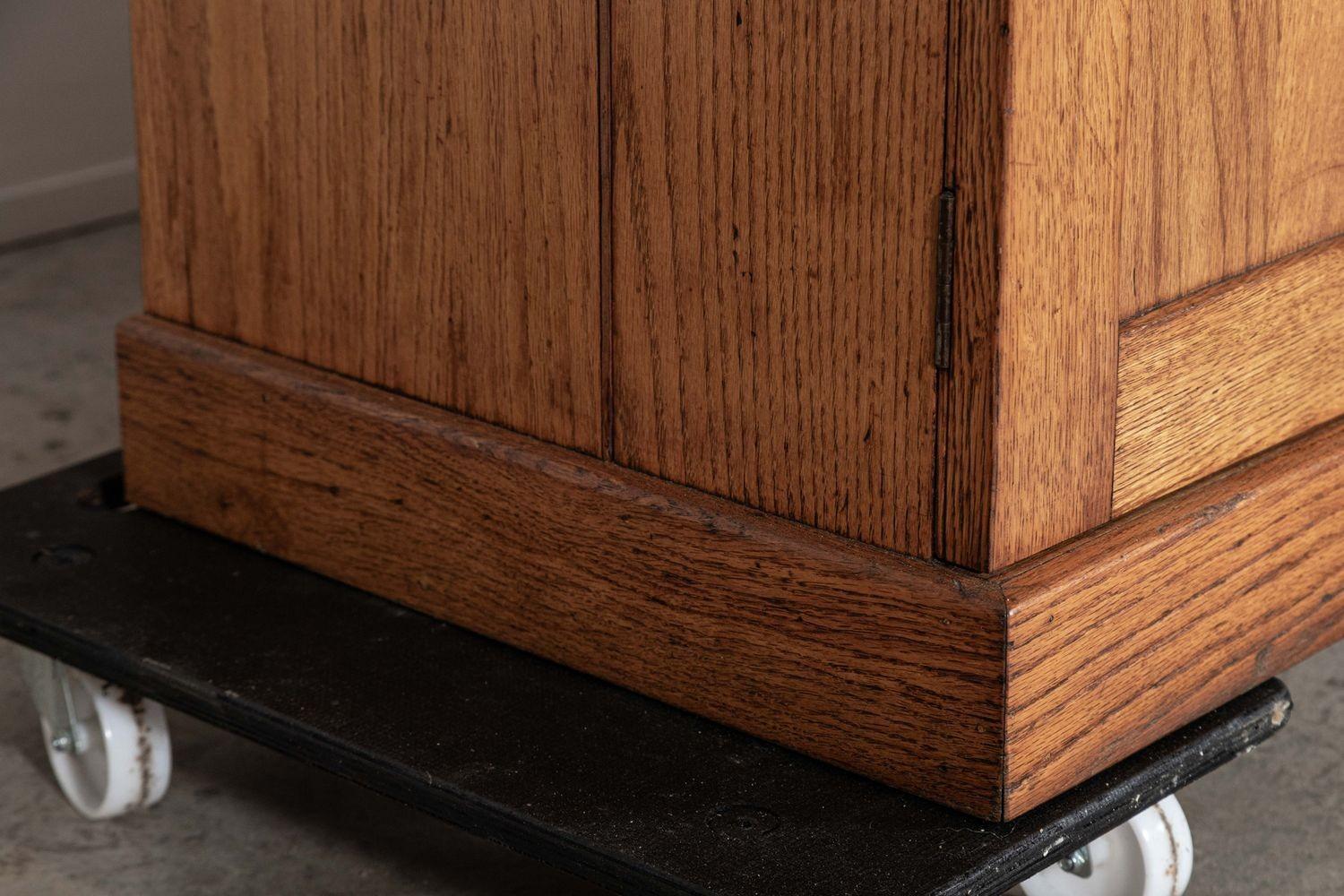 Large English Oak Glazed Dresser 9