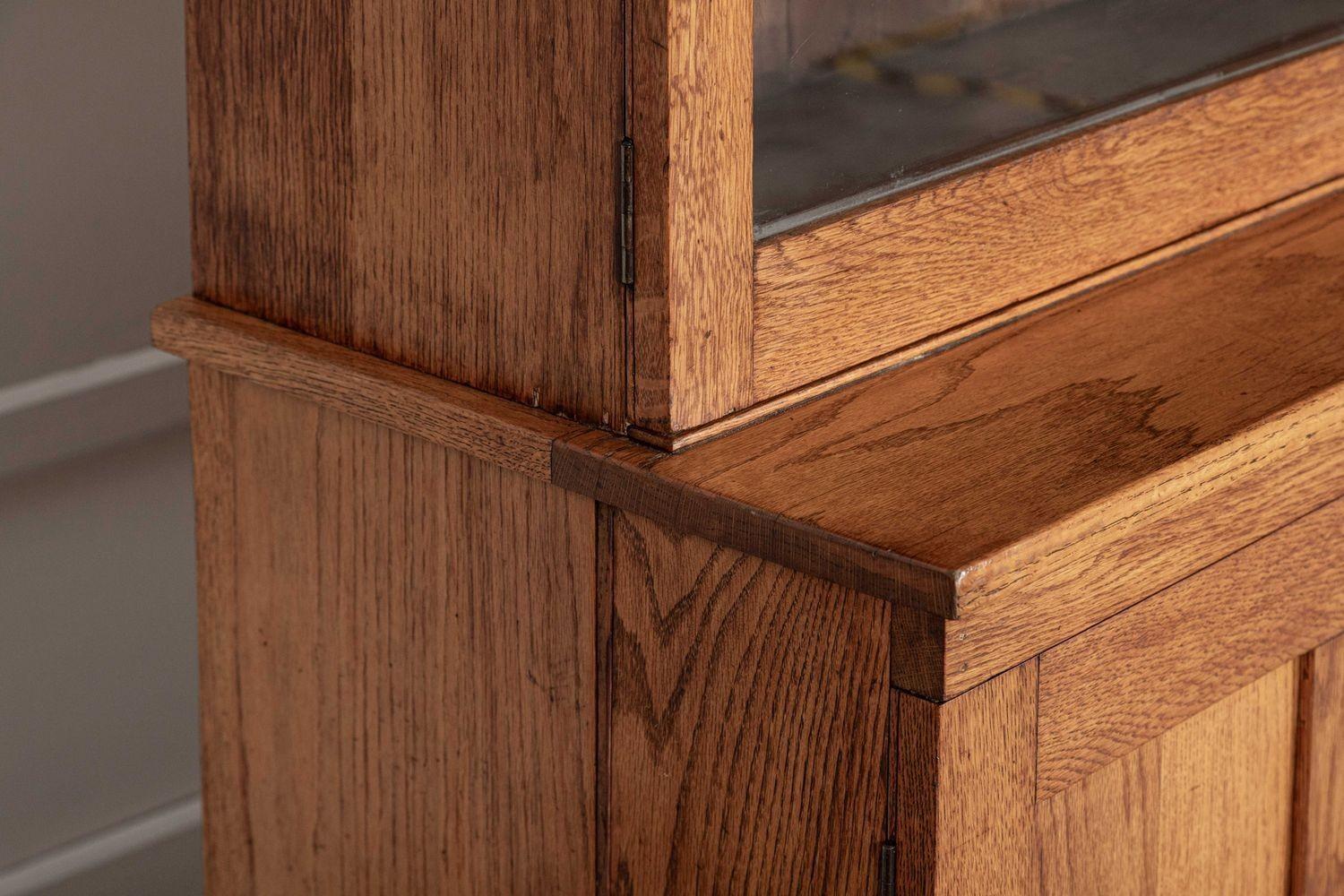 Large English Oak Glazed Dresser 10