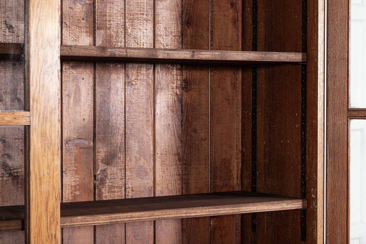 Large English Oak Glazed Dresser 11