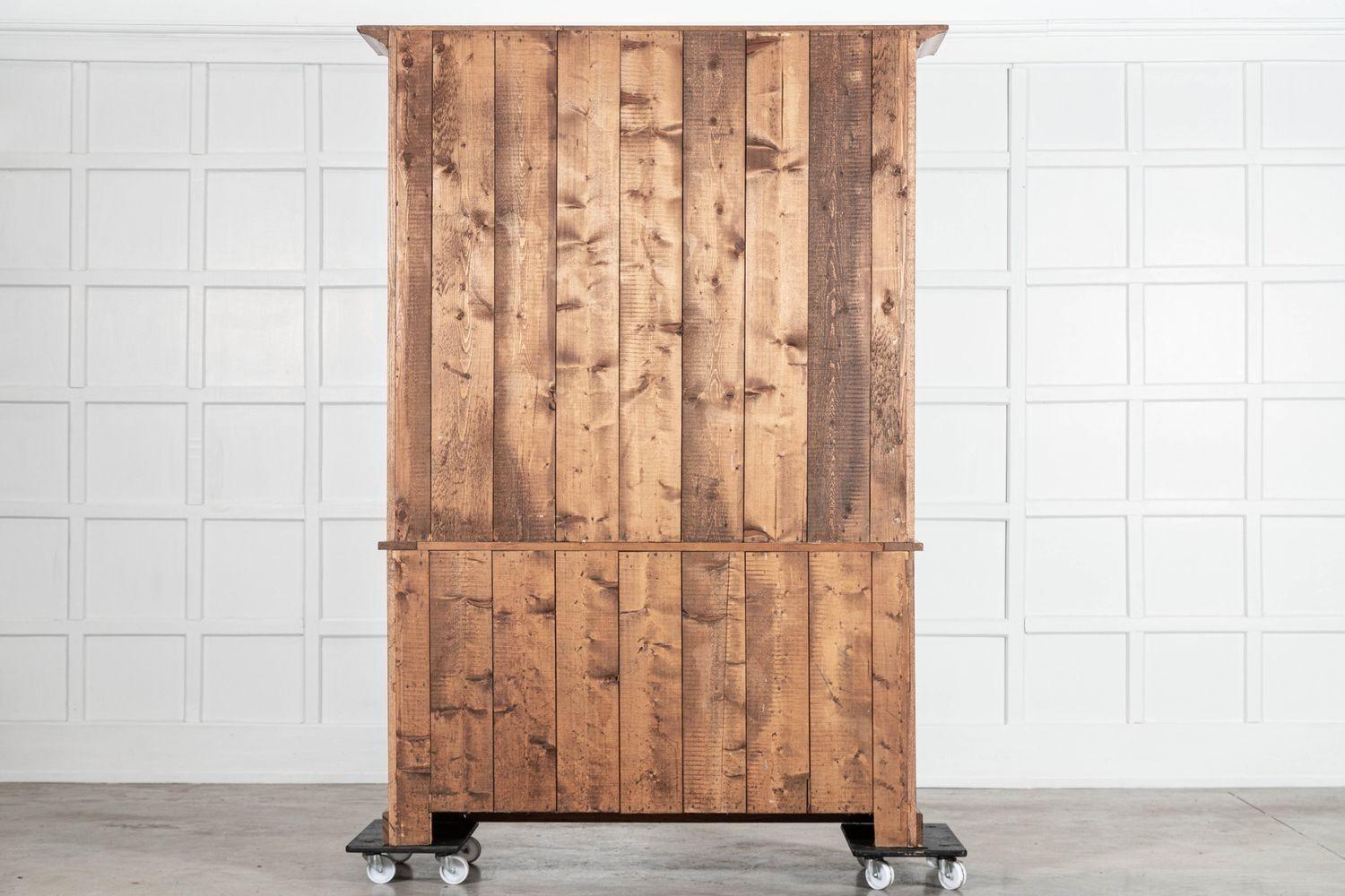 Large English Oak Glazed Dresser 12