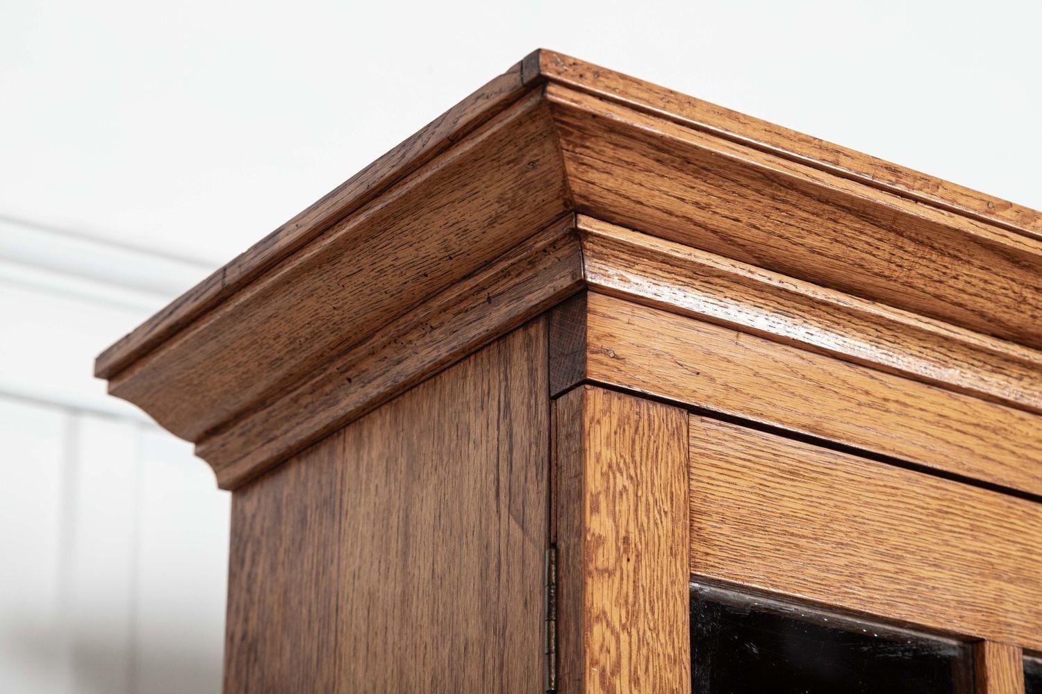 Large English Oak Glazed Dresser 4