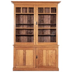 Large English Oak Glazed Dresser