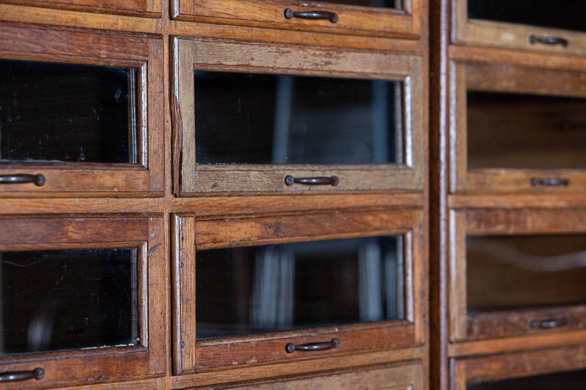 Large English Oak Haberdashery Cabinet For Sale 8