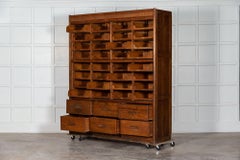Large English Oak Haberdashery Cabinet