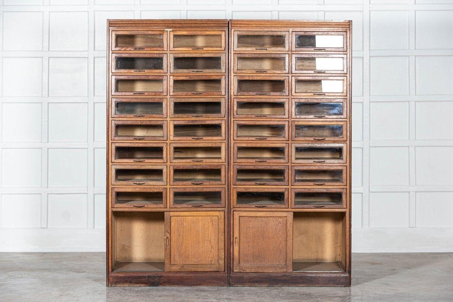 Large English Oak Haberdashery Cabinet In Good Condition For Sale In Staffordshire, GB