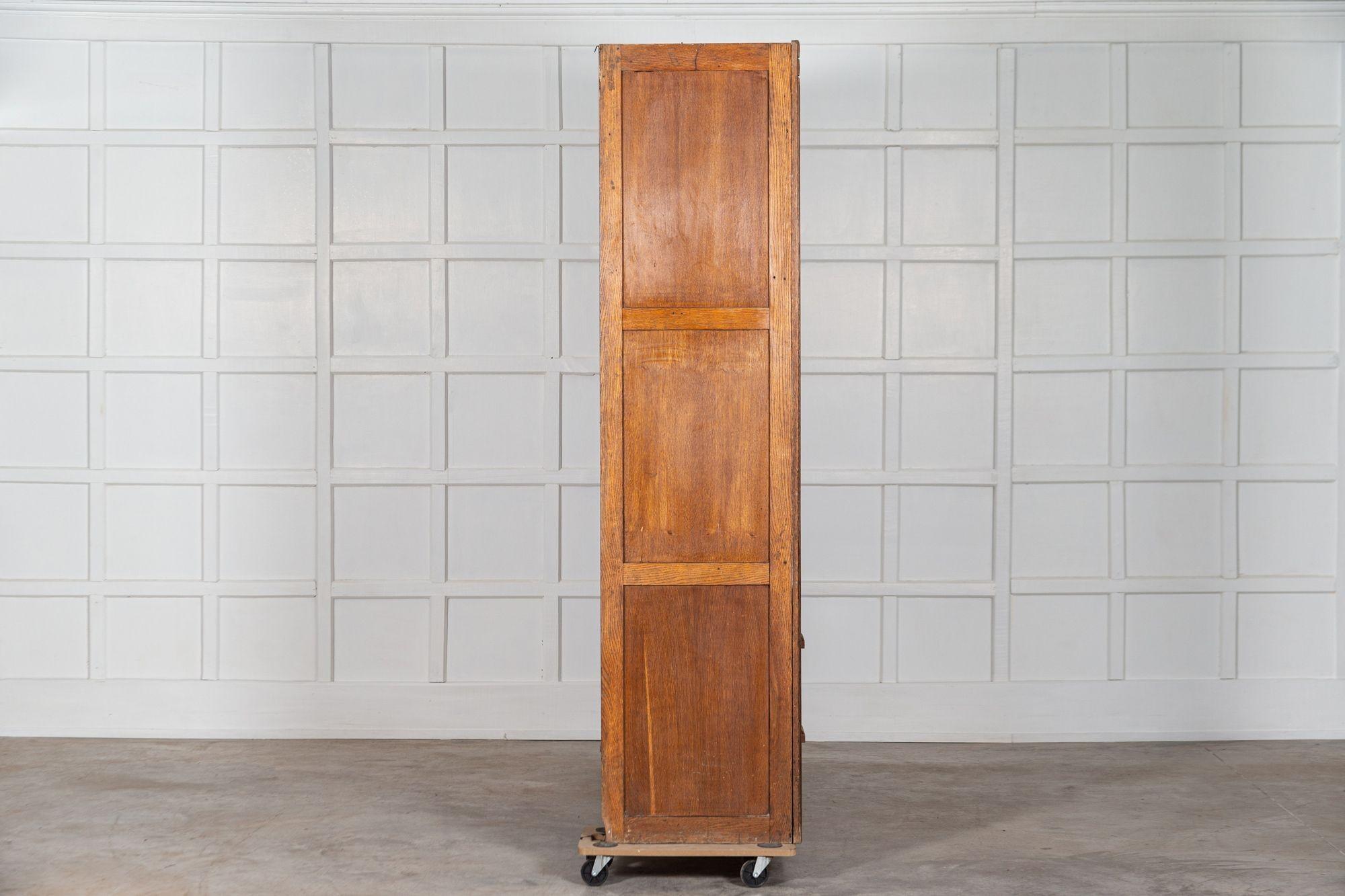 Large English Oak Haberdashery Cabinet For Sale 1