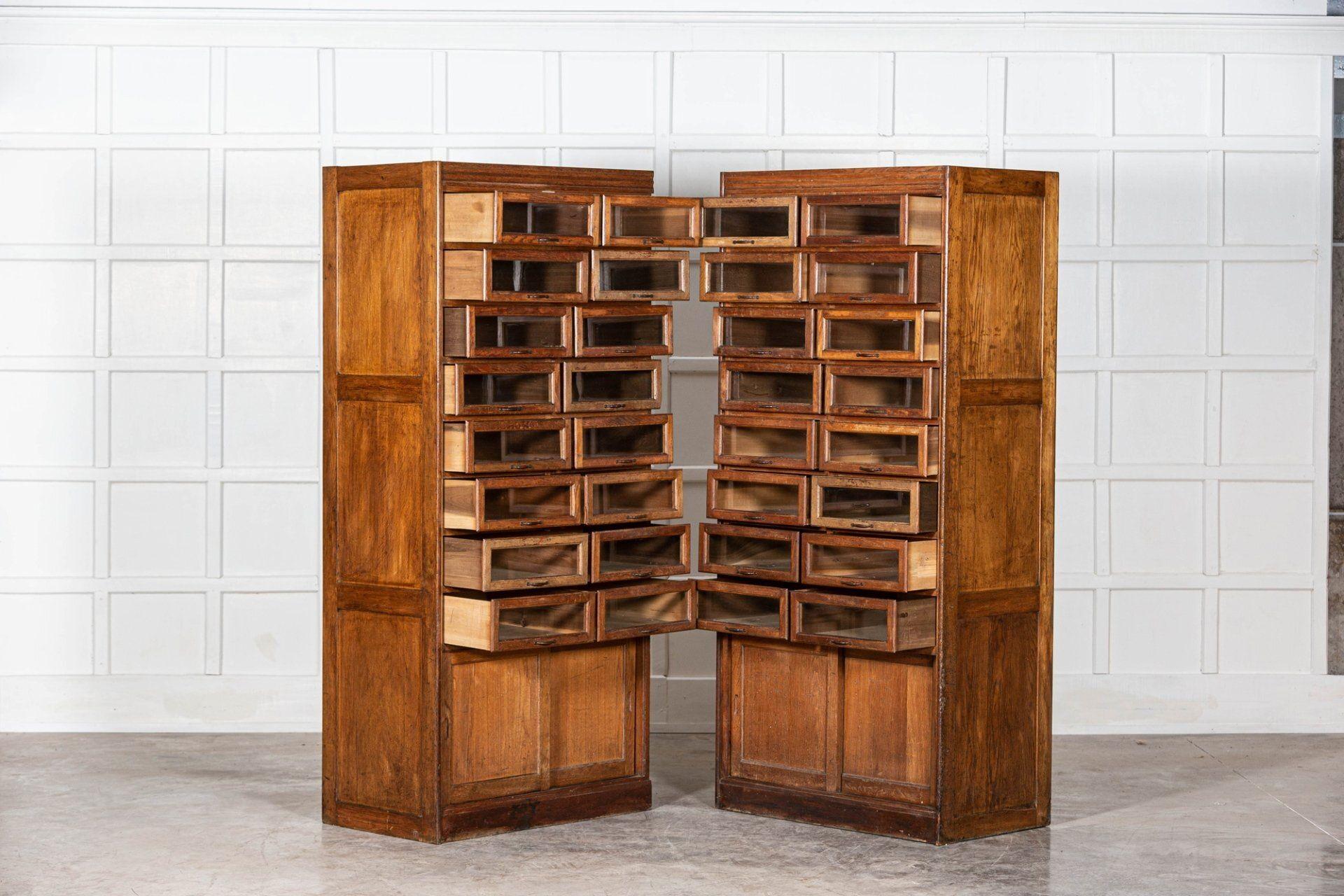 Large English Oak Haberdashery Cabinet For Sale 4