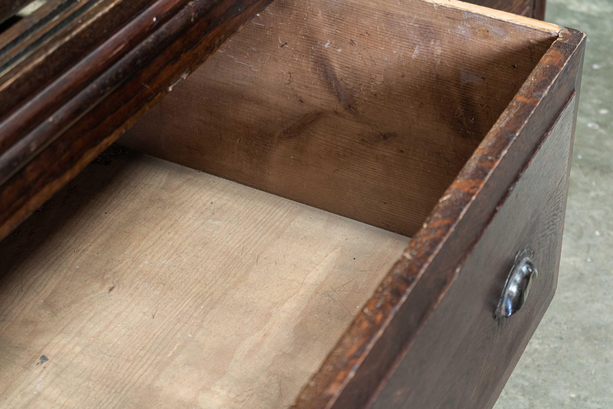 Mid-20th Century Large English Oak Haberdashery Shop fitters Cabinet