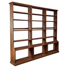 Large English Oak Modular Open Bookcase/s