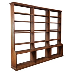 Antique Large English Oak Modular Open Bookcase/s