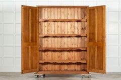 Large English Oak Panelled Larder Cupboard
