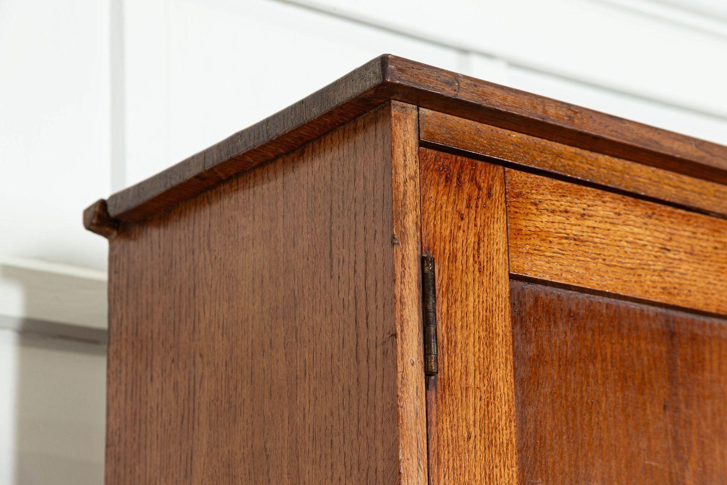 Large English Oak Panelled Larder Cupboard 5
