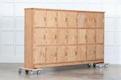 Large English Oak & Pine Locker Cabinet