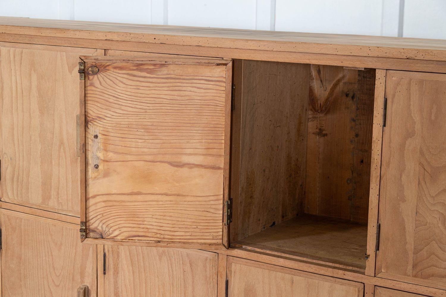 Large English Oak & Pine Locker Cabinet For Sale 5