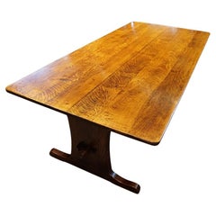 Large English oak refectory table