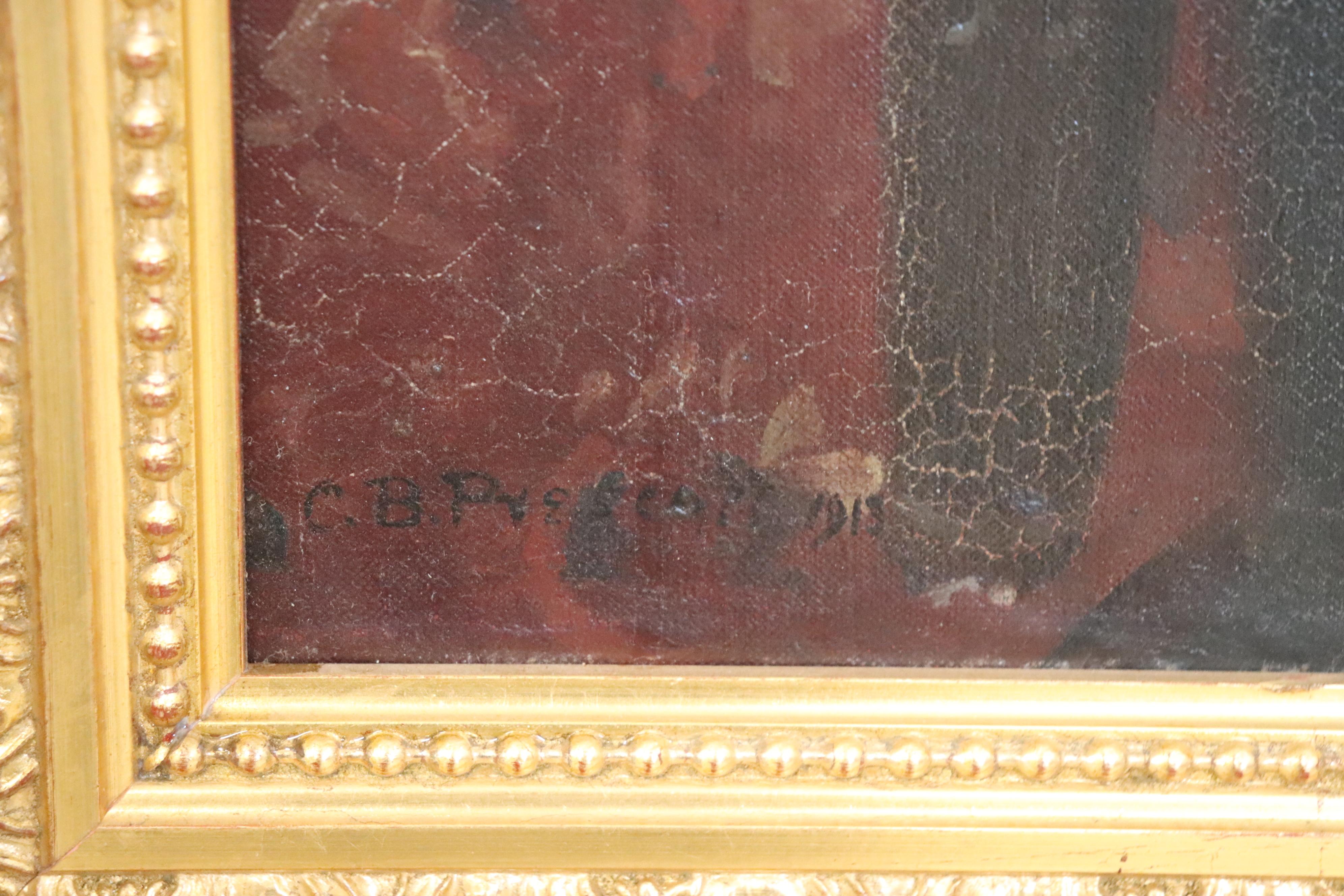 Großes englisches Ölgemälde auf Leinwand, Porträt einer Dame, signiert und datiert 1913 im Angebot 14