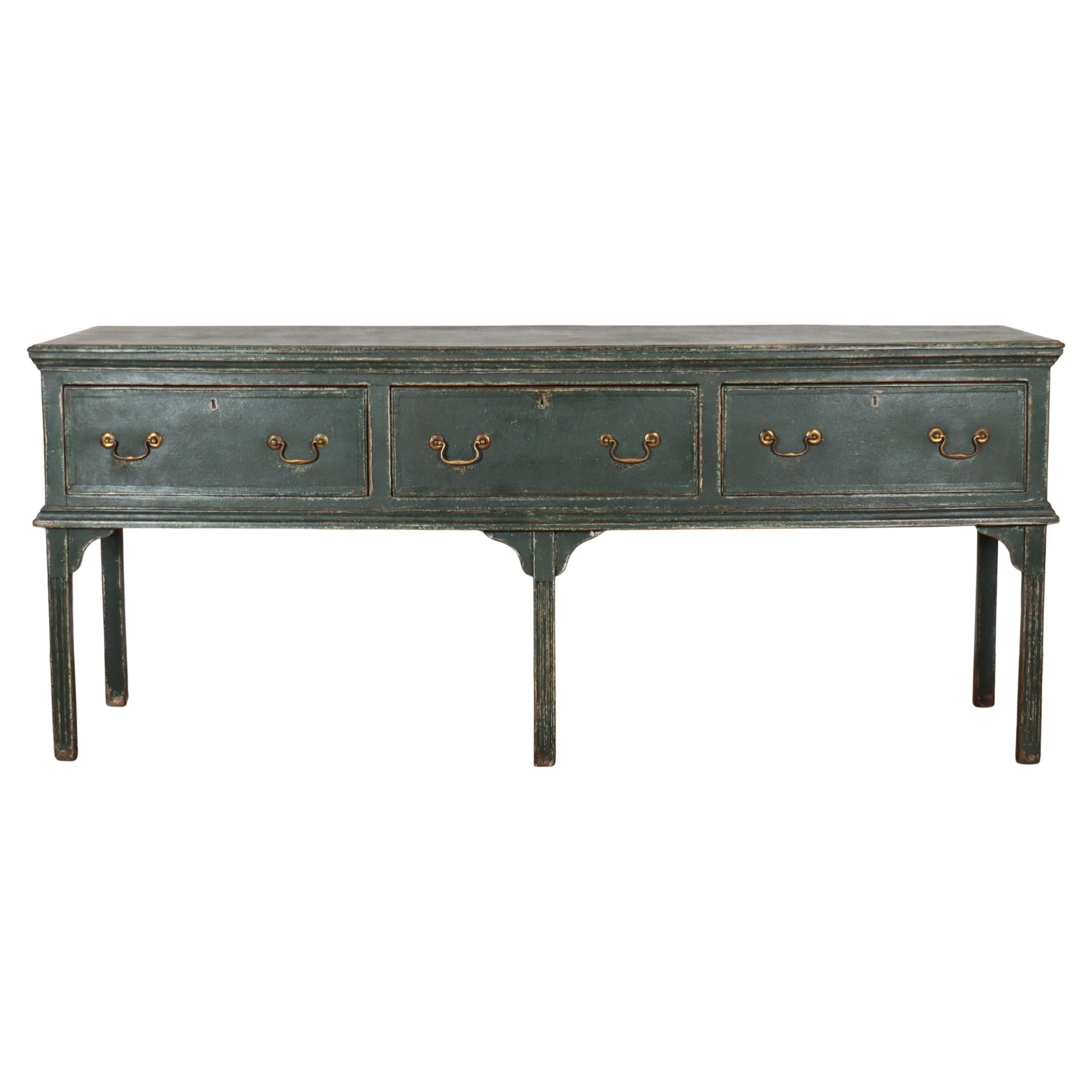 Large English Painted Dresser Base