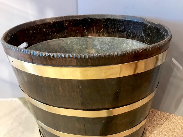 Large English Peat Bucket For Sale at 1stdibs