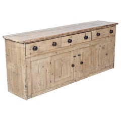 Large English Pine Country Dresser Base