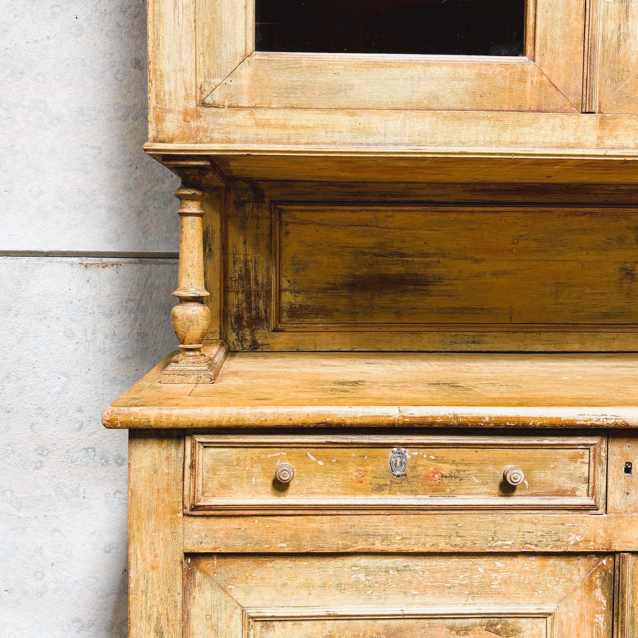 British Large English Pine Farmhouse Dresser